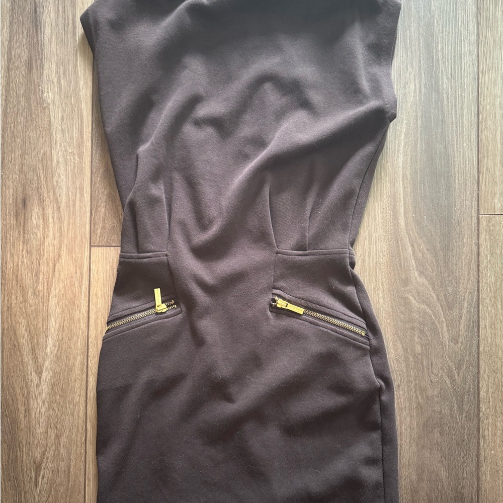 MICHAEL Michael Kors Brown Strapless Sheath Dress